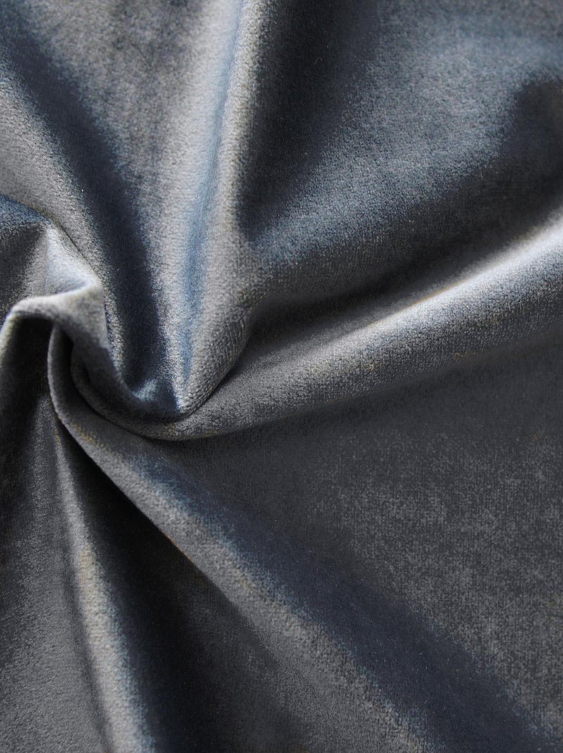 Rideau en velours feutré uni gris anthracite - Kiabi