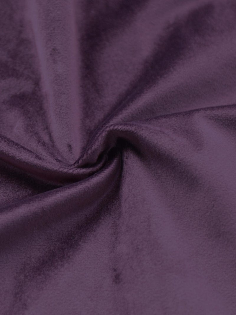 Rideau en velours feutré uni Violet prune - Kiabi