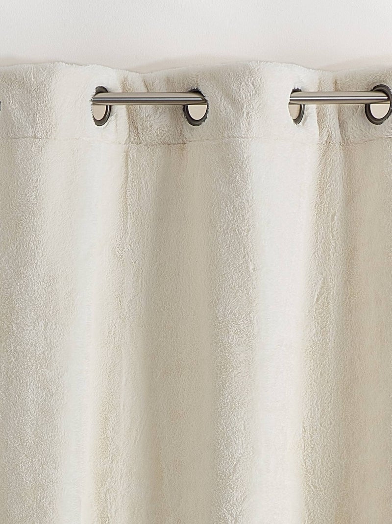 Rideau épais imitation fourrure polaire Blanc - Kiabi