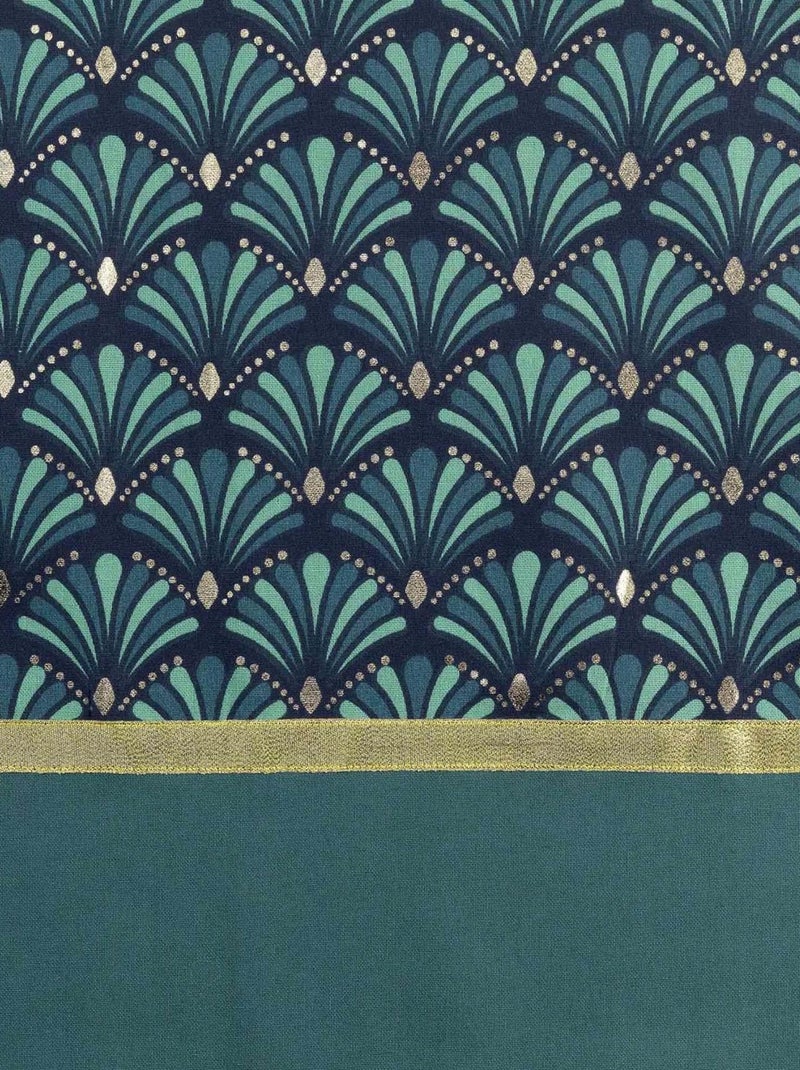 Rideau esprit art déco Bleu - Kiabi