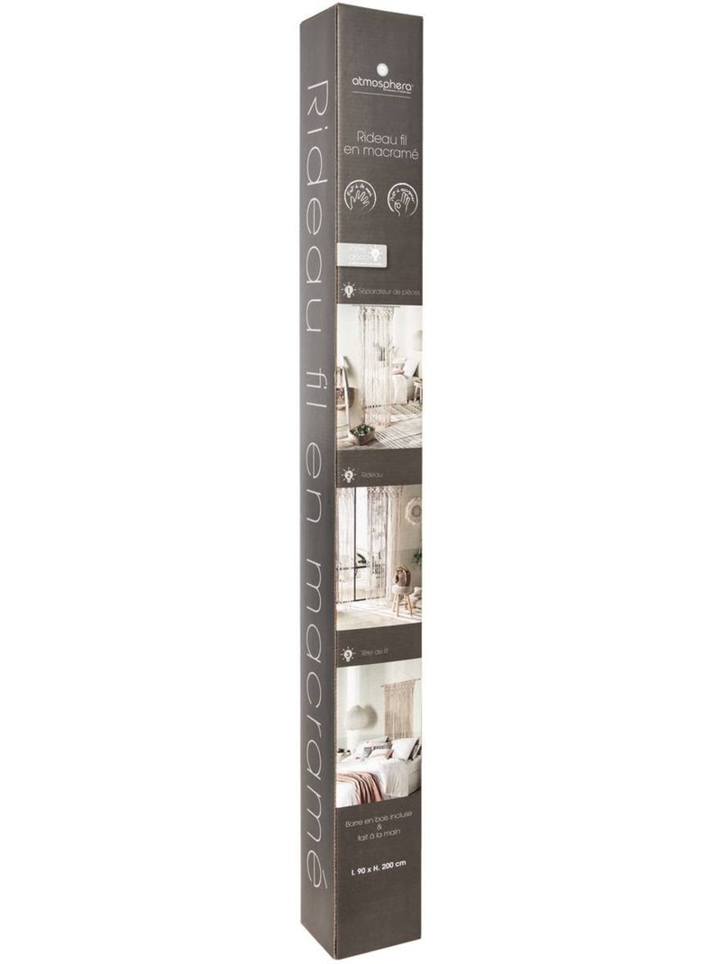 Rideau fil MACRAMÉ Beige - Kiabi