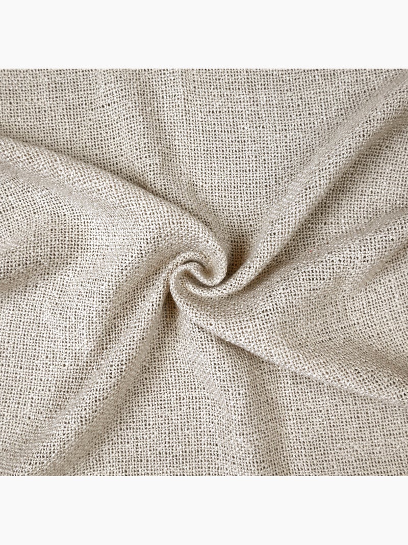 Rideau fils épais et flammés style naturel Beige clair - Kiabi