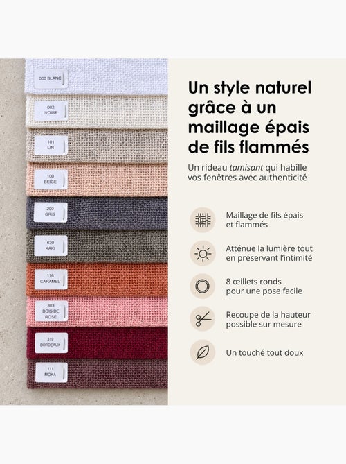 Rideau fils épais et flammés style naturel - Kiabi Rideau fils épais et flammés style naturel - Kiabi