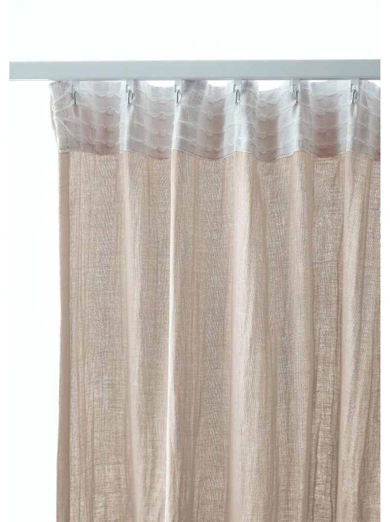 Rideau galon fronceur – double gaze de coton gaïa Beige Pampa - Kiabi