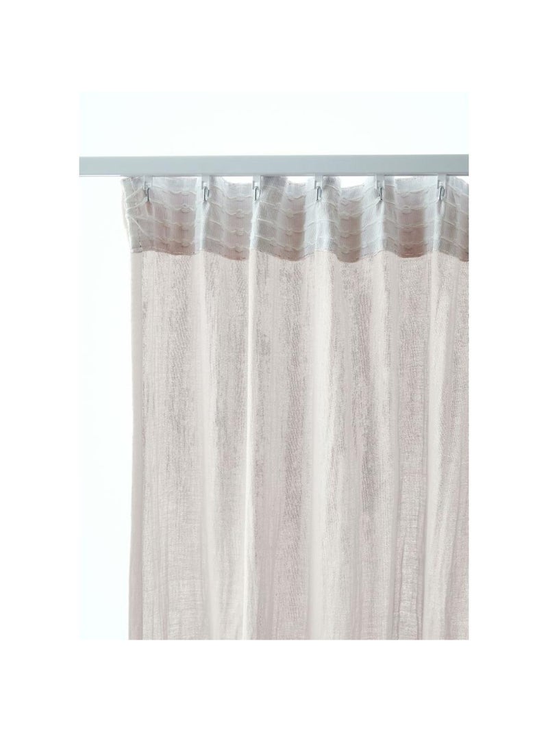 Rideau galon fronceur – double gaze de coton gaïa Blanc - Kiabi