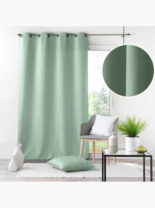 Rideau grande hauteur à œillets – polyester uni essentiel - Kiabi