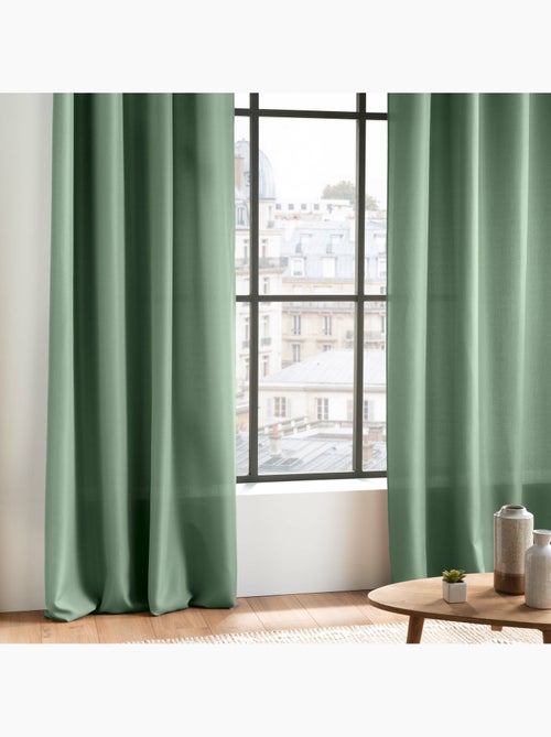 Rideau grande hauteur à œillets – polyester uni essentiel - Kiabi