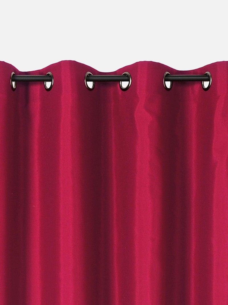 Rideau ignifugé en toile demi natté non feu M1 Rose fushia - Kiabi