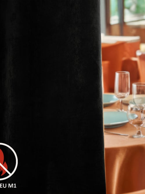 Rideau ignifugé  m1 en velours premium - Kiabi
