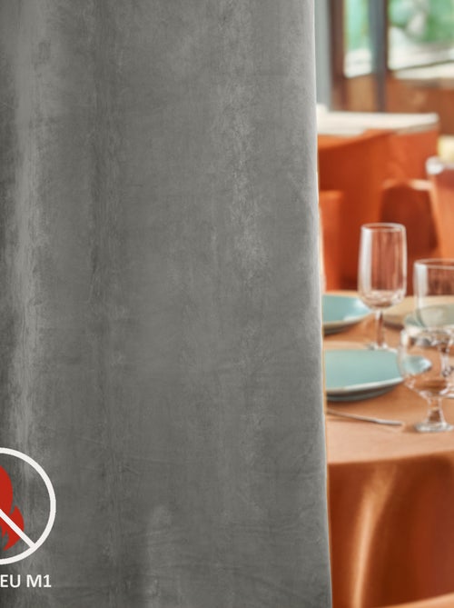 Rideau Ignifugé  M1 en velours premium - Kiabi