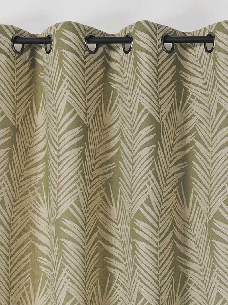 Rideau imprimé feuille de palmier Vert - Kiabi