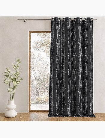 Rideau isolant en jacquard imprimé racine