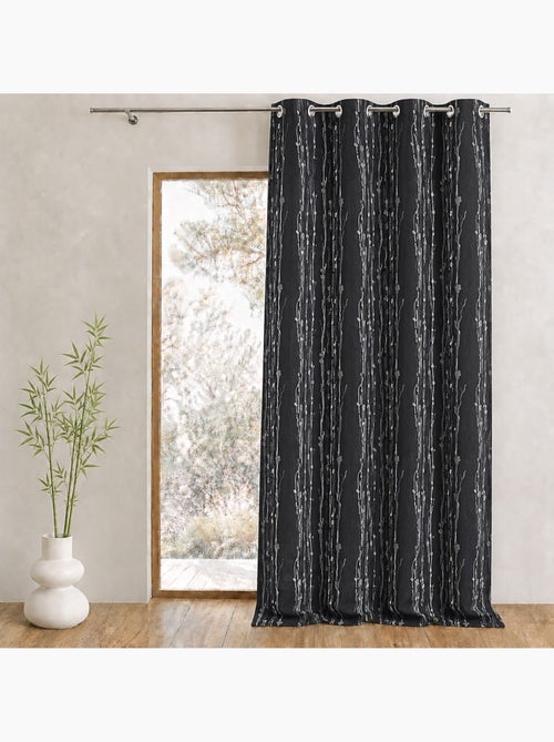 Rideau isolant en jacquard imprimé racine - Kiabi