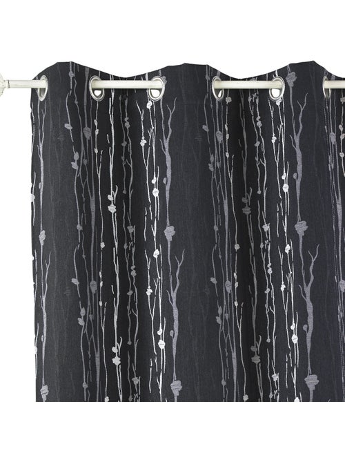 Rideau isolant en jacquard imprimé racine - Kiabi