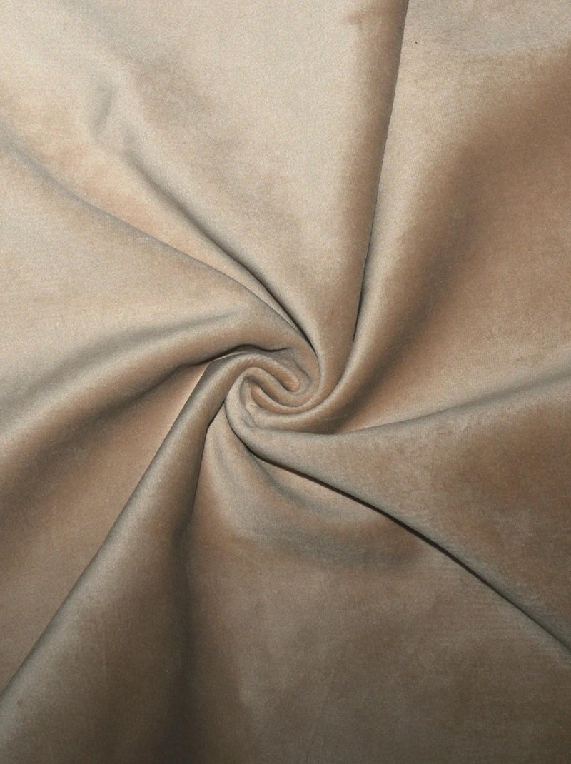 Rideau isolant et occultant en velours doublé polaire Beige - Kiabi