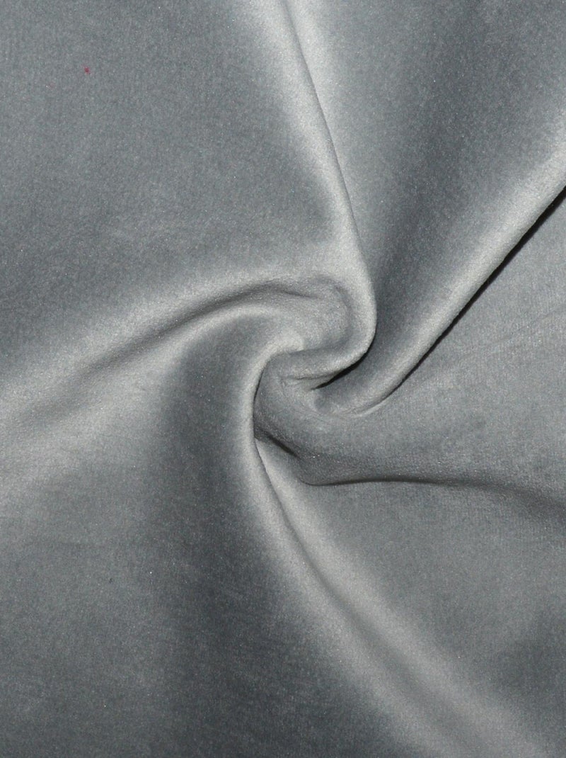 Rideau isolant et occultant en velours doublé polaire Gris perle - Kiabi