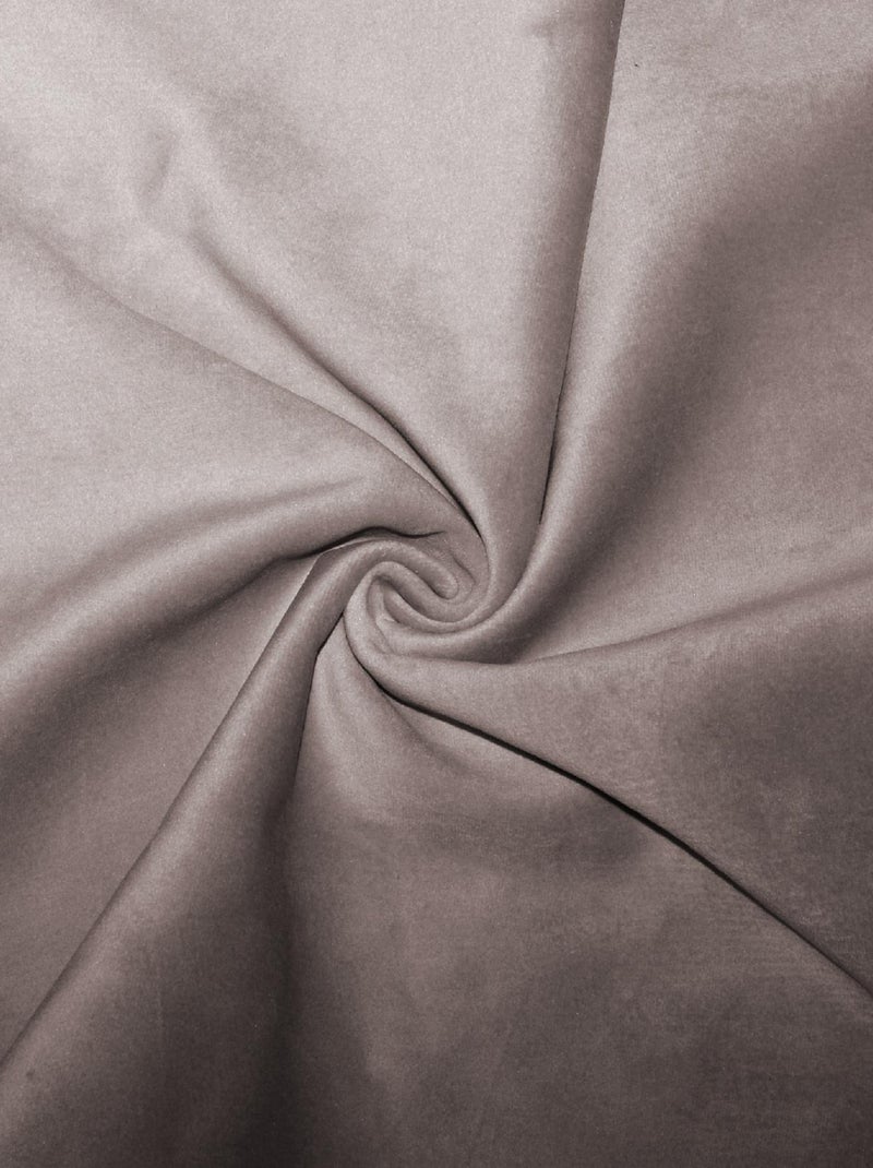 Rideau isolant et occultant en velours doublé polaire Taupe - Kiabi