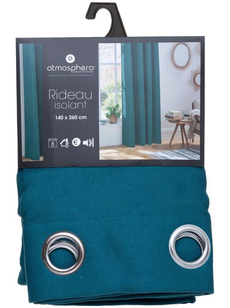 Rideau isolant ISA Bleu canard - Kiabi