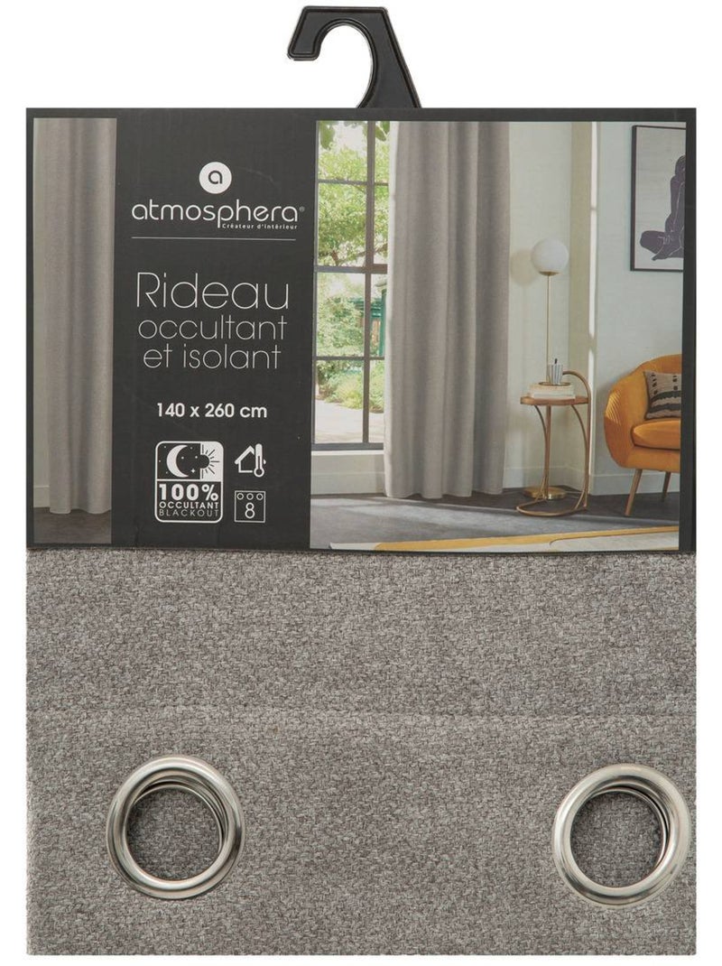 Rideau isolant occultant NOTTE Gris - Kiabi