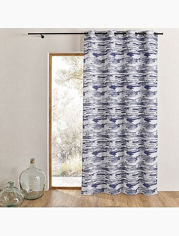 Rideau isolant thermique et sonore motif camouflage