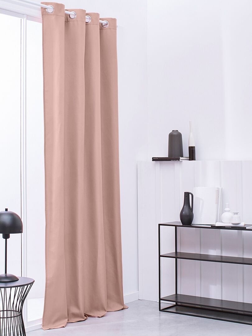 Rideau Occultant Thermique Rose – Isolation, Polyester épais, œillets, Pour Salon/chambre - 9