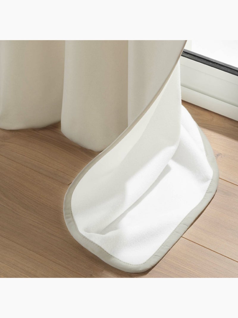 Rideau isolant thermique  uni Beige clair - Kiabi