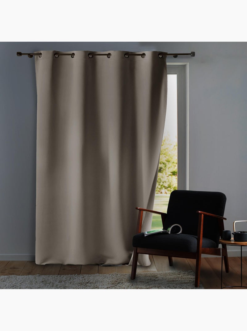 Rideau isolant thermique  uni Beige clair - Kiabi