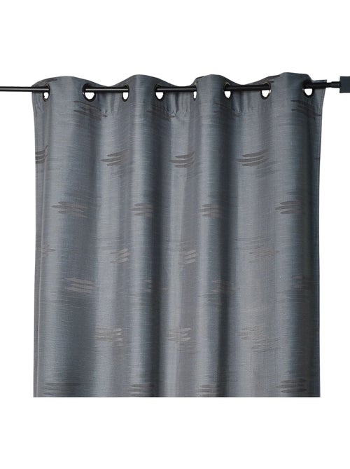 Rideau jacquard à formes géométriques et œillets - Kiabi