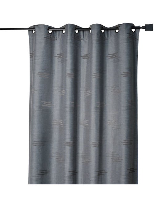 Rideau jacquard à formes géométriques et œillets - Kiabi