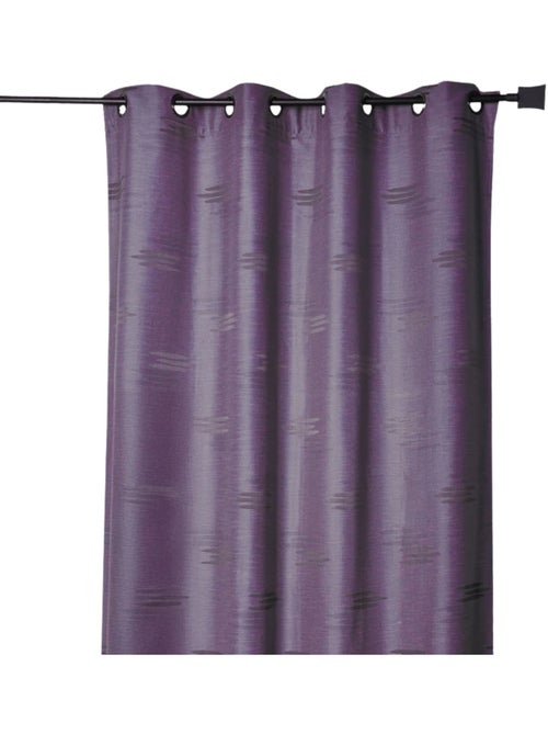 Rideau jacquard à formes géométriques et œillets - Kiabi