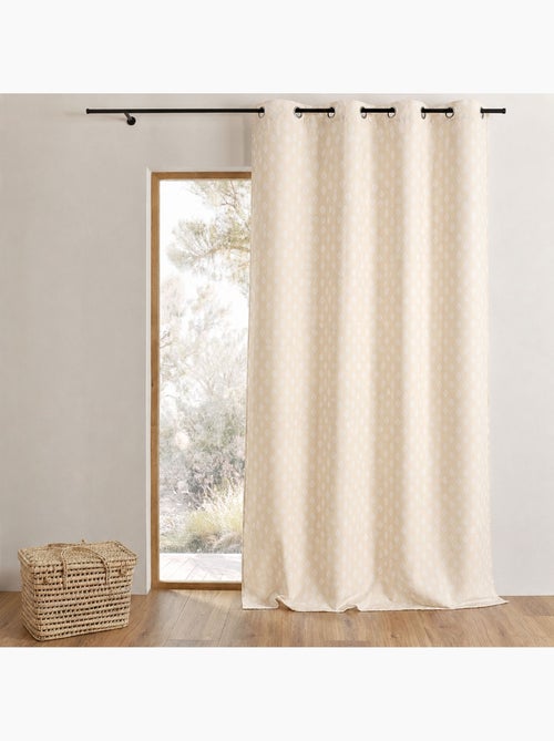 Rideau jacquard à motifs arrondis poids - Kiabi