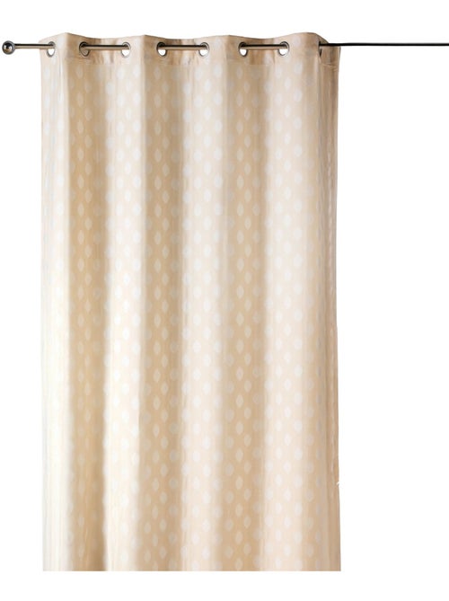 Rideau jacquard à motifs arrondis poids - Kiabi