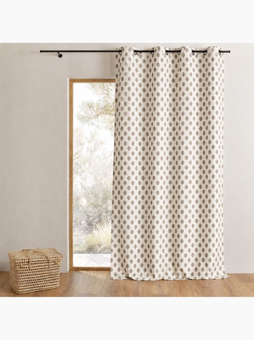 Rideau jacquard à motifs arrondis poids - Kiabi