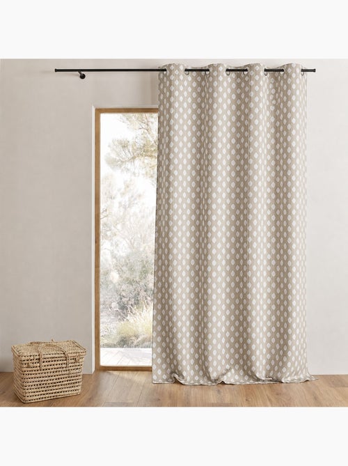 Rideau jacquard à motifs arrondis poids - Kiabi