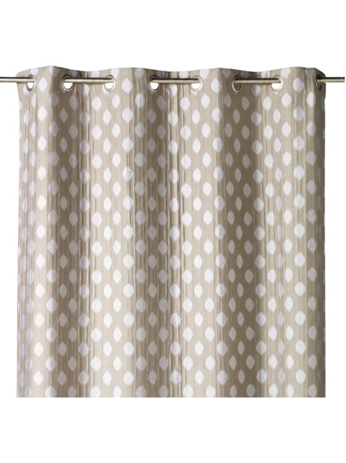 Rideau jacquard à motifs arrondis poids - Kiabi