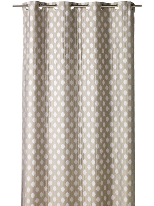 Rideau jacquard à motifs arrondis poids - Kiabi