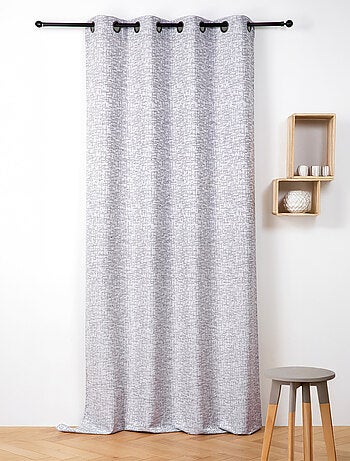 Rideau jacquard à oeillets - effet tweed