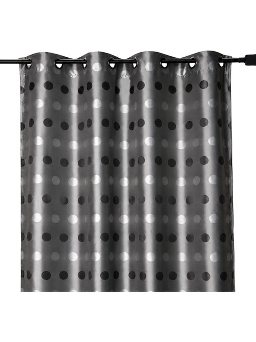 Rideau jacquard à pois ton sur ton - Kiabi
