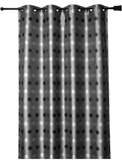 Rideau jacquard à pois ton sur ton - Kiabi