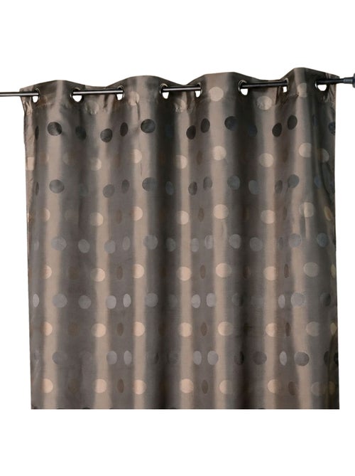 Rideau jacquard à pois ton sur ton - Kiabi