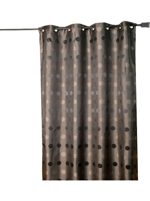 Rideau jacquard à pois ton sur ton - Kiabi