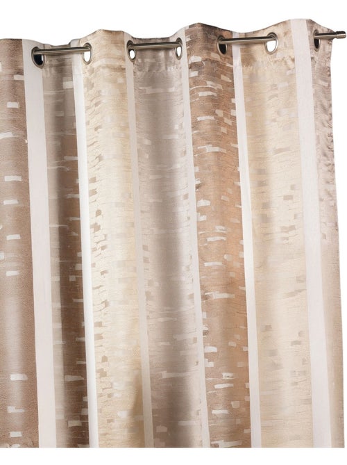 Rideau jacquard à rayures verticales colorées - Kiabi