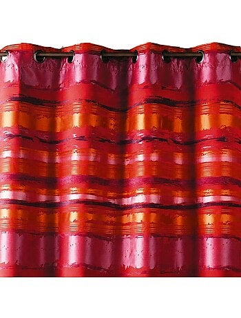 Rideau jacquard coloré rayé