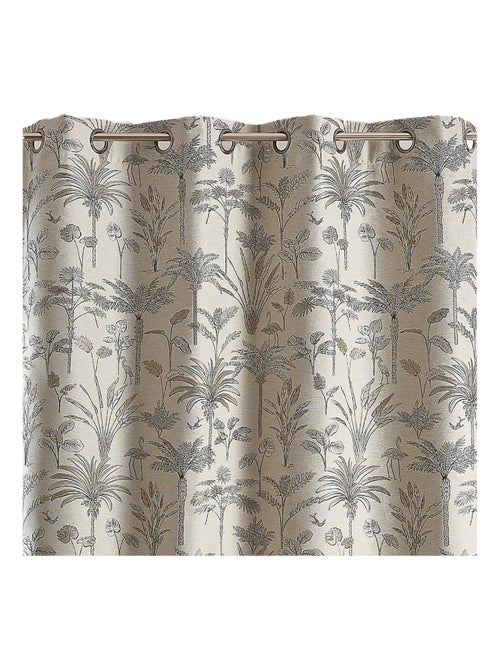 Rideau jacquard exotique motif palmier - Kiabi