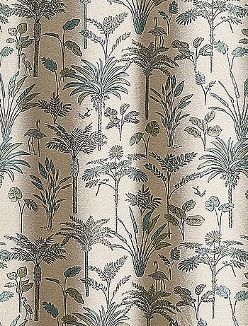 Rideau jacquard exotique motif palmier