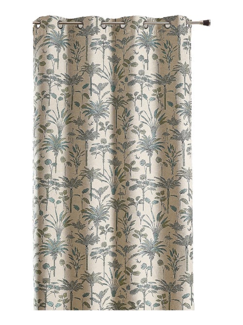 Rideau jacquard exotique motif palmier - Kiabi