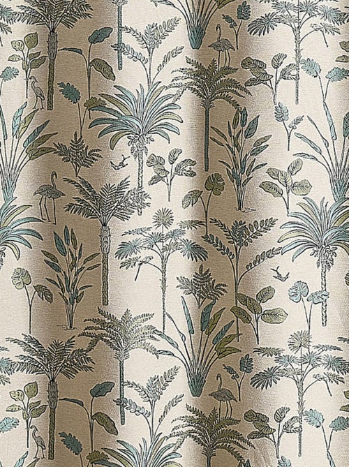 Rideau jacquard exotique motif palmier - Kiabi
