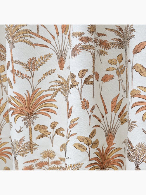 Rideau jacquard exotique motif palmier - Kiabi