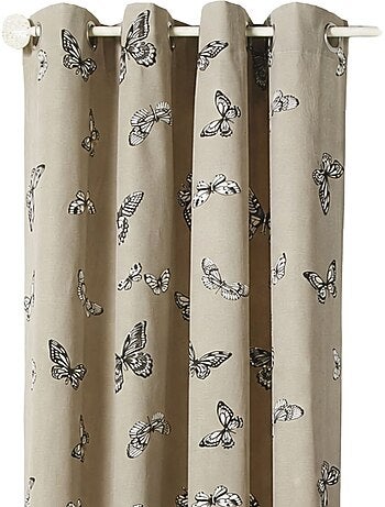 Rideau jacquard imprimés de papillons