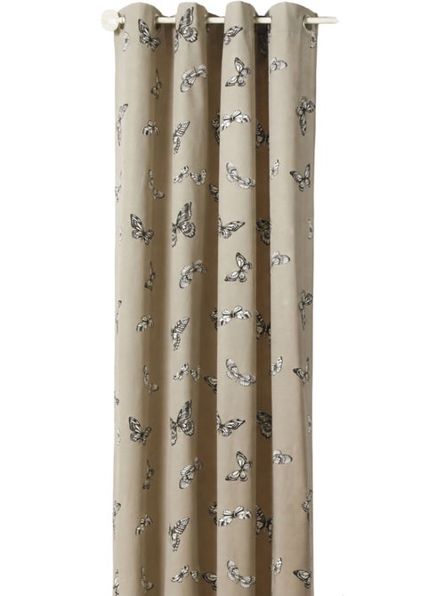 Rideau jacquard imprimés de papillons - Kiabi